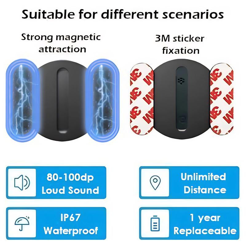 GPS Tracker for Car, Mini Tracker Device with Weatherproof Magnetic Case-No Monthly Fee-Best Hidden GPS Tracker, Anti-Lost Device, Works with Apple Find My