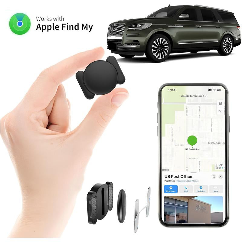 GPS Tracker for Car, Mini Tracker Device with Weatherproof Magnetic Case-No Monthly Fee-Best Hidden GPS Tracker, Anti-Lost Device, Works with Apple Find My