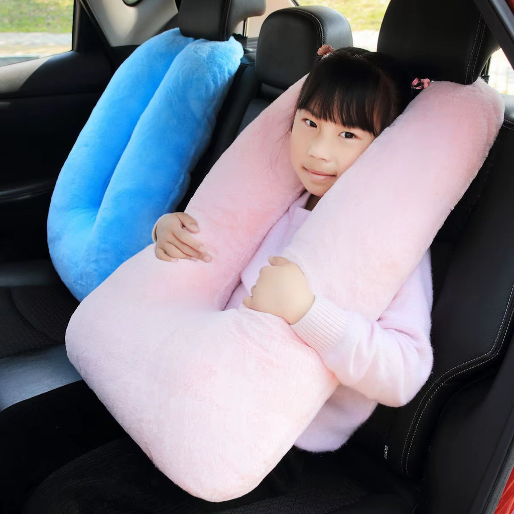Car Pillow Safety Belts Pillows Cover Car Kids Travel Sleeping Pillows Auto Seatbelt Plush Cushion Shoulder Pad Cute Animal