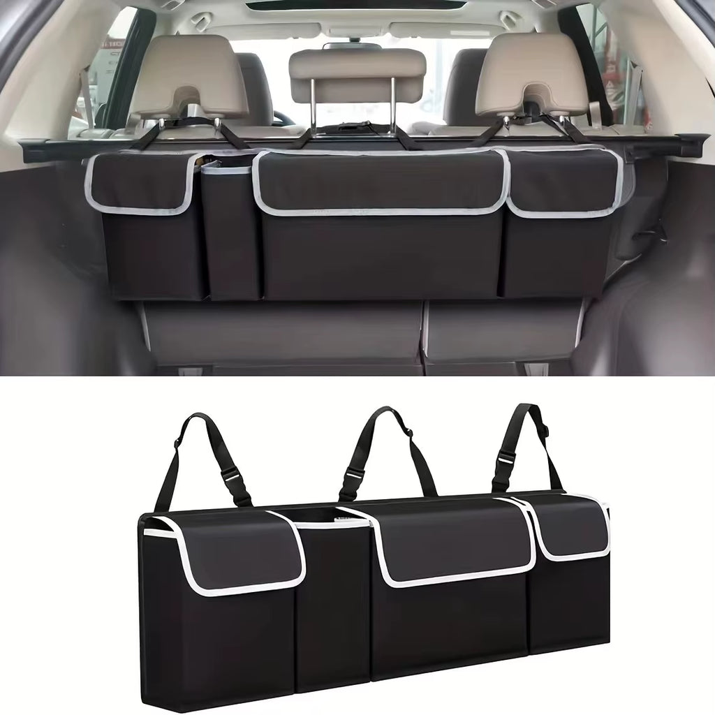 Versatile Oxford Cloth Car Trunk Storage Bag Rear Seat Back Hanging Vehicle Organizer Box for Automobile Interior